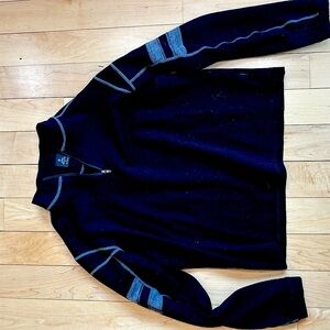 Kuhl Zip Up Sweater Black and Gray with Sporty Accents